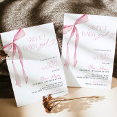 Bow Baby shower, Roze Meisje Baby shower Kaart