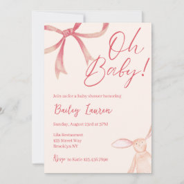 Bow Baby shower Uitnodiging