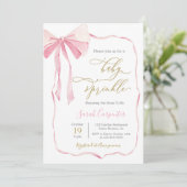 Bow Baby Sprinkle Meisje Kaart (Staand voorkant)