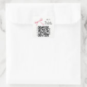 Bow Bachelorette Koop Bruid drink QR-code Vierkante Sticker (Tas)