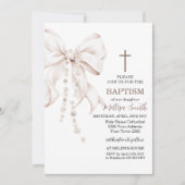 Bow Baptism Girl Kaart (Voorkant)