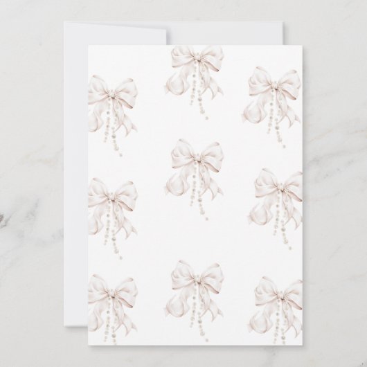 Bow Baptism Girl Kaart (Achterkant)