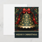 Bow Bell En Wijnstok - Kerstkaart (Voorkant / Achterkant)