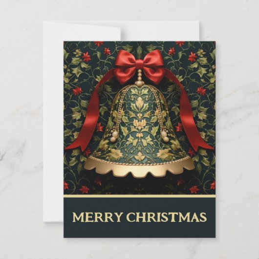 Bow Bell en wijnstokken - Kerst Kaart (Voorkant)