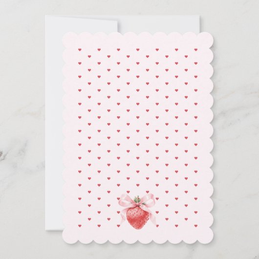 Bow Berry eerste verjaardag uitnodiging (Achterkant)