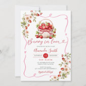 Bow Berry verliefd op aardbeien Vrijgezellenfeest  Kaart (Voorkant)