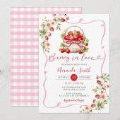 Bow Berry verliefd op aardbeien Vrijgezellenfeest  Kaart (Voorkant / Achterkant)