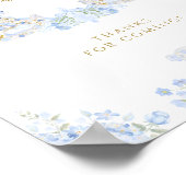 Bow Bloemen Teddy Bear Crest Boy Baby shower Favor Poster (Hoek)