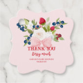 Bow bloemenaardbei Dank je Berry veel Bedankjes Labels (Voorkant)