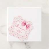 Bow bloemenkleine miss Onederful verjaardag gunst Bedankjes Labels (In situ)