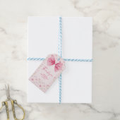Bow bloemenkleine miss Onederful verjaardag gunst Cadeaulabel (Met Touw)