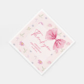 Bow bloemenkleine miss Onederful verjaardag gunst Servet (Hoek)