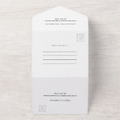 Bow blue boy Baby shower rsvp All In One Uitnodiging (Buitenkant)