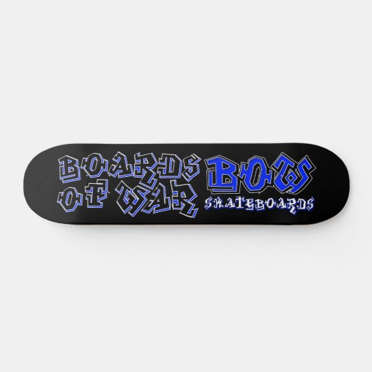 BOW Blue Graffiti Deck Skateboard (Horizontaal)