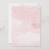 Bow Blush Roze Waterverf Lint Baby shower Kaart (Achterkant)