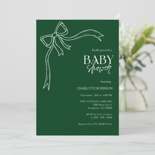 Bow Boho-Baby shower Kaart (Staand voorkant)