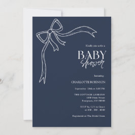 Bow Boho-Baby shower Kaart
