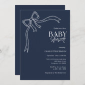 Bow Boho-Baby shower Kaart (Voorkant / Achterkant)