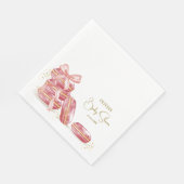 Bow Bonjour Bébé French Macarons Baby shower Servet (Hoek)