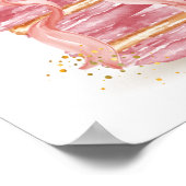 Bow Bonjour Bébé Macarons Baby shower Welkom Poster (Hoek)