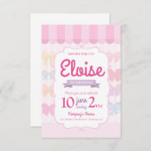 Bow Boutique Store 1st Birthday Invitation (Voorkant / Achterkant)