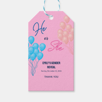 Bow Boy of Girl Geslacht Onthullen Uitnodiging voo Cadeaulabel
