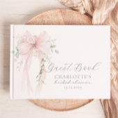 Bow Bridal Shower Greenery ivory Gastenboek