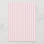 Bow Bridal Shower Pink Stripes Pattern Coquette Kaart (Achterkant)