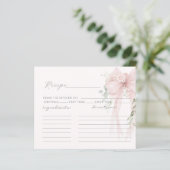 Bow Bridal Shower recipe card (Staand voorkant)