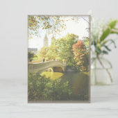 Bow Bridge Central Park Huwelijk Kaart (Staand voorkant)