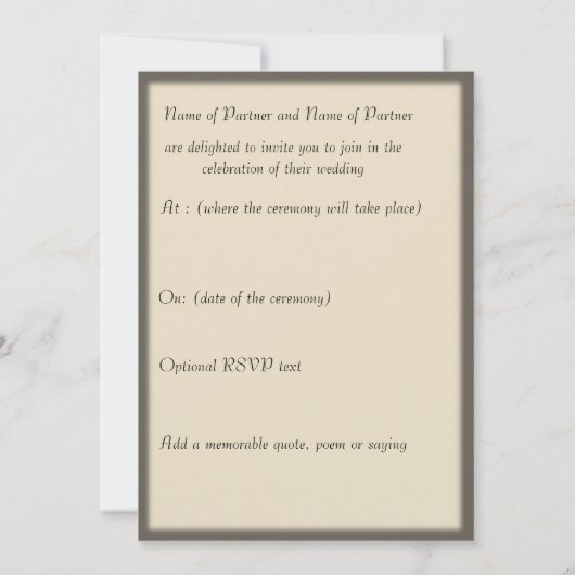 Bow Bridge Central Park Weddenschap Kaart (Achterkant)