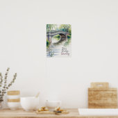 Bow Bridge Serenity Central Park Aquarel Poster (Keuken)