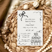 Bow champagne toren eigenzinnige bruiloft kaart