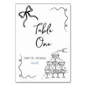 Bow Champagne Tower zwart wit Kaart (Achterkant)