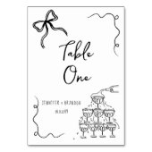 Bow Champagne Tower zwart wit Kaart (Voorkant)