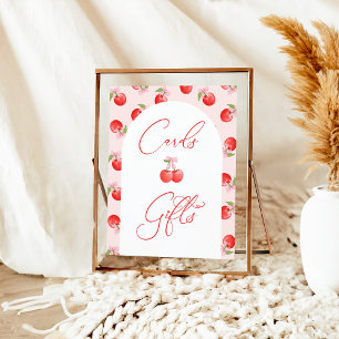 Bow Cherry Baby Girl Douche Kaarten & Geschenken T Poster