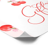 Bow Cherry Baby Girl Douche Kaarten & Geschenken T Poster (Hoek)