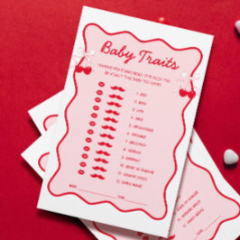 Bow Cherry Baby shower Baby Traits spel