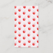 Bow Cherry op Top Baby Girl Shower Boeken voor Bab Informatiekaartje (Achterkant)