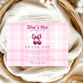 Bow Cherry op top Vrijgezellenfeest Bedankkaart