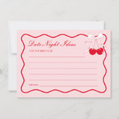 Bow Cherry Vrijgezellenfeest Date Night Ideeën Kaa Kaart (Voorkant)