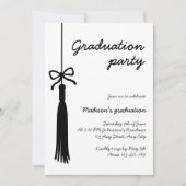 Bow Chic Zwart & Wit Afstudeerder Foto 2025 Afstud Kaart (Voorkant)