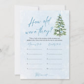 Bow Christmas Baby Shower How Old Were They Game Kaart (Voorkant)