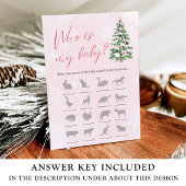 Bow Christmas Tree Baby shower Wie is mijn Baby sp Kaart