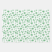 Bow Clover Lucky One Girl 1st Birthday Monogram Inpakpapier Vel (Voorkant 2)