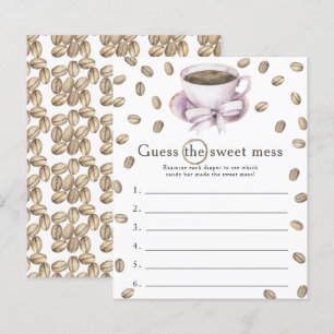 bow coffee baby shower Guess the sweet mess spel