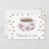 Bow & Coffee brouwen Baby shower Bedankt (Voorkant)