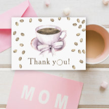 Bow & Coffee brouwen Baby shower Bedankt