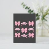 Bow coquette Afstuderen Roze palet 2025 Briefkaart (Staand voorkant)
