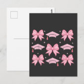 Bow coquette Afstuderen Roze palet 2025 Briefkaart (Voorkant / Achterkant)
